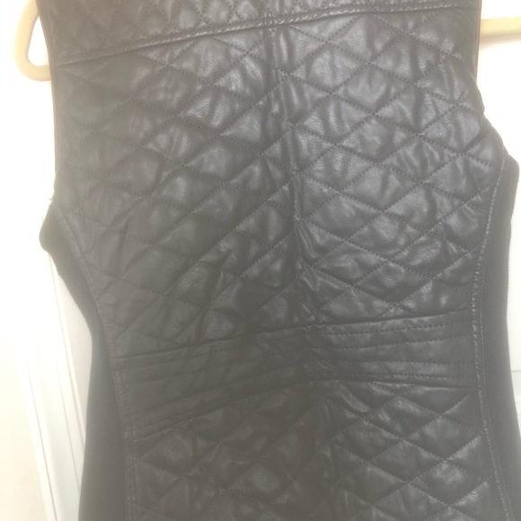 Fate Vegan Leather Navy Quilted Vest - Picture 7 of 9